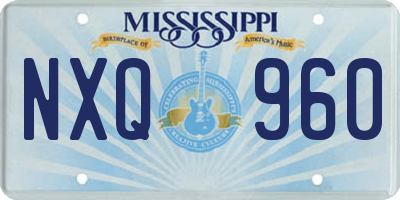 MS license plate NXQ960