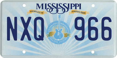 MS license plate NXQ966