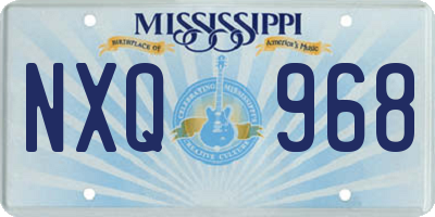 MS license plate NXQ968