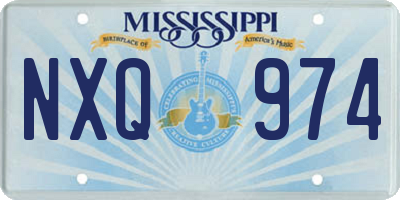 MS license plate NXQ974