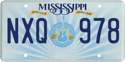 MS license plate NXQ978