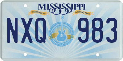 MS license plate NXQ983