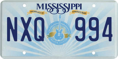 MS license plate NXQ994
