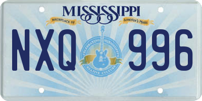 MS license plate NXQ996