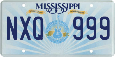 MS license plate NXQ999