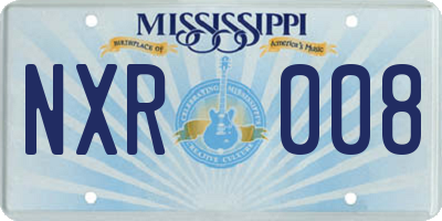 MS license plate NXR008