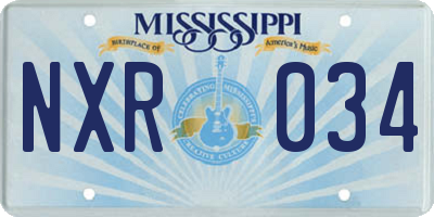 MS license plate NXR034