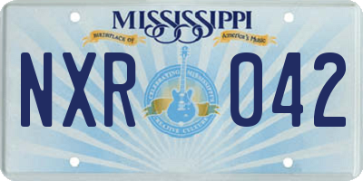 MS license plate NXR042