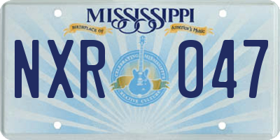 MS license plate NXR047