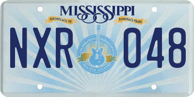 MS license plate NXR048