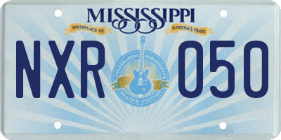 MS license plate NXR050
