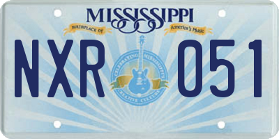 MS license plate NXR051