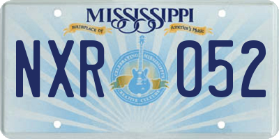 MS license plate NXR052