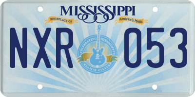 MS license plate NXR053