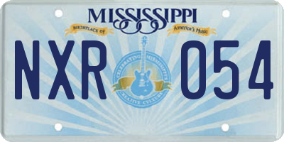 MS license plate NXR054