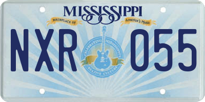 MS license plate NXR055