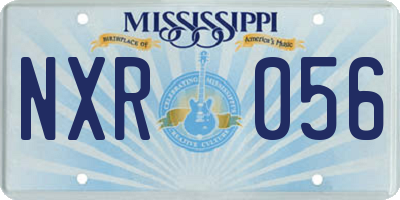 MS license plate NXR056