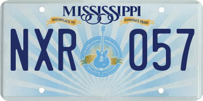 MS license plate NXR057