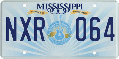 MS license plate NXR064