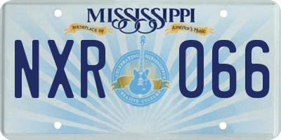 MS license plate NXR066