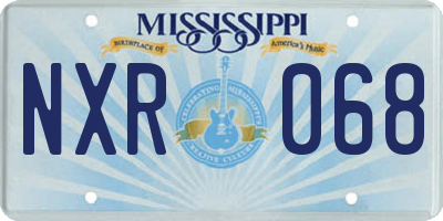MS license plate NXR068