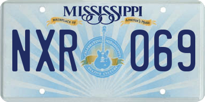 MS license plate NXR069
