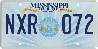 MS license plate NXR072