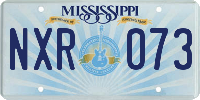 MS license plate NXR073