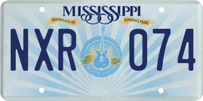 MS license plate NXR074