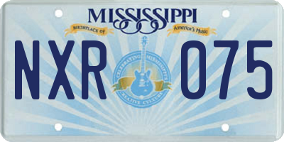 MS license plate NXR075