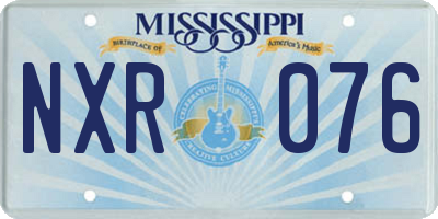 MS license plate NXR076
