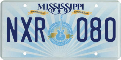 MS license plate NXR080
