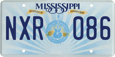 MS license plate NXR086