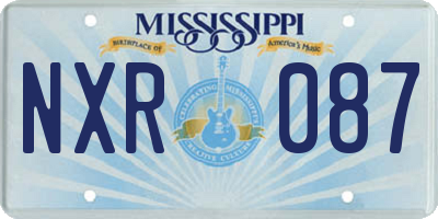 MS license plate NXR087