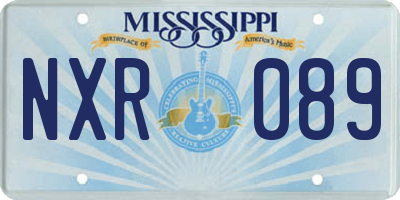 MS license plate NXR089