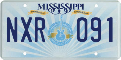 MS license plate NXR091