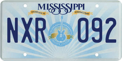 MS license plate NXR092