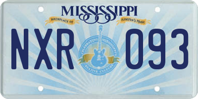MS license plate NXR093