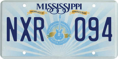 MS license plate NXR094