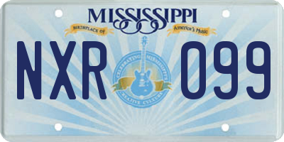 MS license plate NXR099