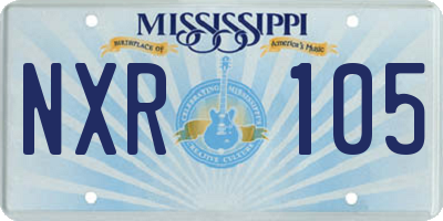 MS license plate NXR105