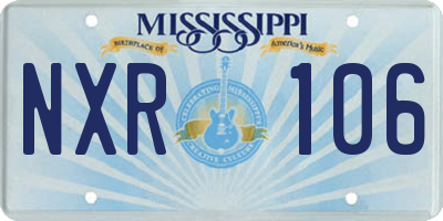 MS license plate NXR106