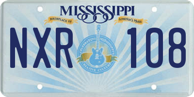 MS license plate NXR108