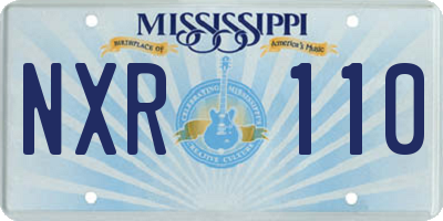 MS license plate NXR110