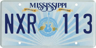 MS license plate NXR113