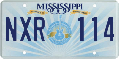 MS license plate NXR114