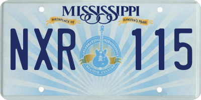 MS license plate NXR115