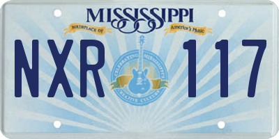 MS license plate NXR117