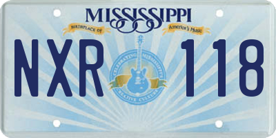 MS license plate NXR118