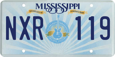 MS license plate NXR119